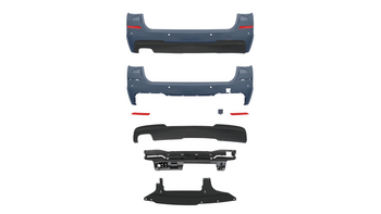 Bumper BMW 5 F11 Rear with Diffuser