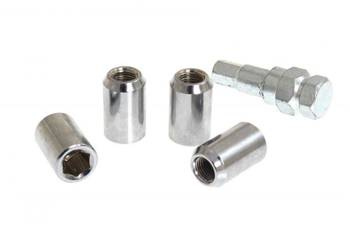 Wheel Lug Nuts Alu M12x1.5 32mm Silver Cone seat through
