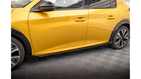 Dokładka Peugeot 208 GT II Progi Street Pro Black-Red + Gloss Flaps