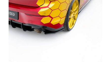 Splitter Volkswagen Golf GTI Clubsport Mk8 Rear Side Street Pro Facelift Black-Red