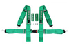 Racing seat belts 4p 3" Green Takata Replica