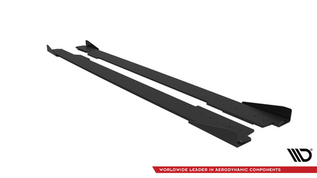 Dokładka Audi A5 8T Facelift Progi Street Pro Black + Gloss Flaps