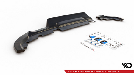 Splitter Renault Clio V Tył Środkowy z Dyfuzorem Gloss Black