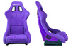 Racing seat SLIDE KS2 Premium Purple Suede Purple Glitter