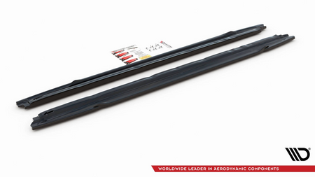 Diffuser Audi A3 8Y S-Line Side Skirts Gloss Black