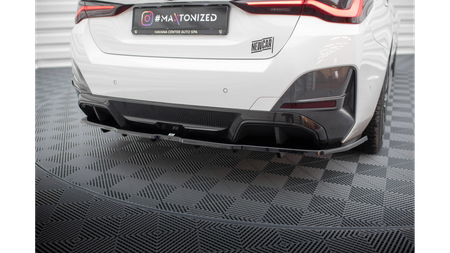 Splitter BMW 4 G26 M-Pack Tył Środkowy z Dyfuzorem v.1 Gloss Black