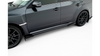 Side Skirts Subaru Impreza WRX STI Mk3 Facelift Street Pro Black-Red + Gloss Flaps