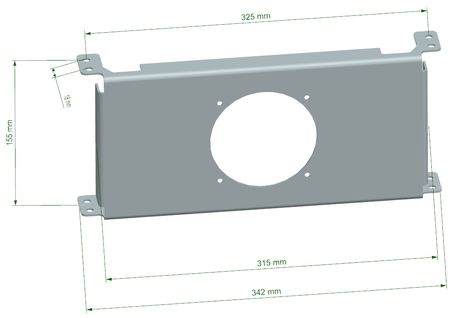Cooling Plate TurboWorks for 10 rows Race Oil Cooler and 4 inch fan