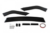 Universal front bumper splitter gloss black 3pcs.