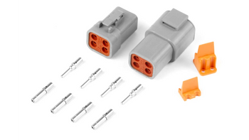 Set of plugs and pins matching Deutsch DTP-4 connectors (25 Amps
