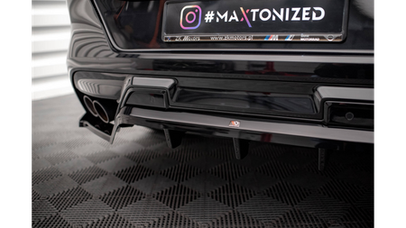 Splitter BMW X6 F86 M-Pack Rear Central with Diffuser Gloss Black