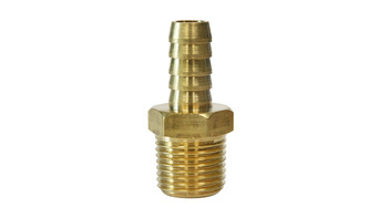 Nipple 1/2" to 12mm hose Brass