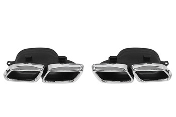 Exhaust Tip 285x80mm enter 160x97mm Mercedes W212 Polished Set