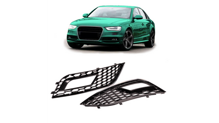 Fog Light Covers Audi A4 B8 Facelift Gloss Black