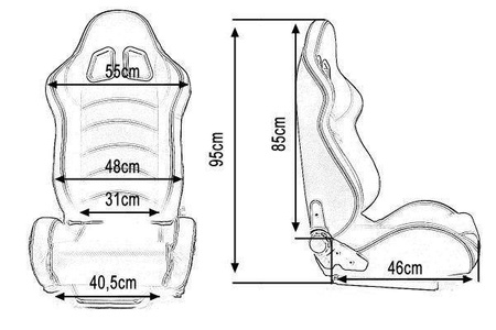 Racing seat MONZA BLAST Carbon Black