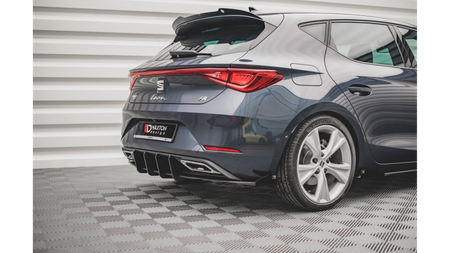 Dokładka Seat Leon FR IV Zderzak Tył + Flaps Black-Red Racing Durability