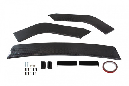 Universal front bumper splitter 3pcs. Carbon Look