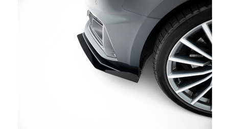 Splitter Audi A5 F5 Facelift Przód Street Pro Black-Red + Gloss Flaps