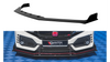 Splitter Honda Civic X Type-R Front Racing Durability Black-Red