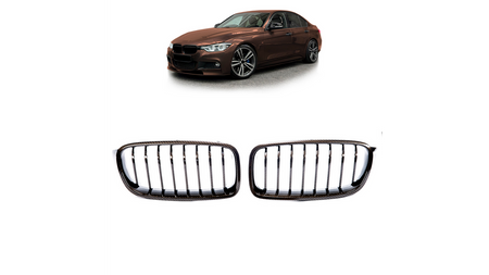 Grill BMW 3 F30 F31 pojedyncze żeberka Carbon Look