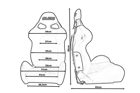 Racing seat Slide GT FIA Suede Orange