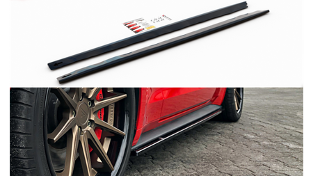 Diffuser Ford Mustang VI Facelift Side Skirts Gloss Black