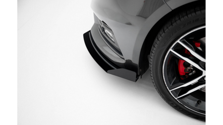 Splitter Ford Focus ST Mk3 Facelift Przód Street Pro Black-Red + Gloss Flaps