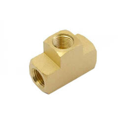 Flare tee 1/8" NPT Brass