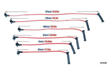 Przewody zapłonowe PowerTEC FORD EXPLORER RANGER 4.0L V6 97-02 Niebieskie