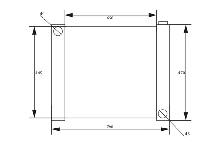 Uniwersal radiator 79x47x8cm