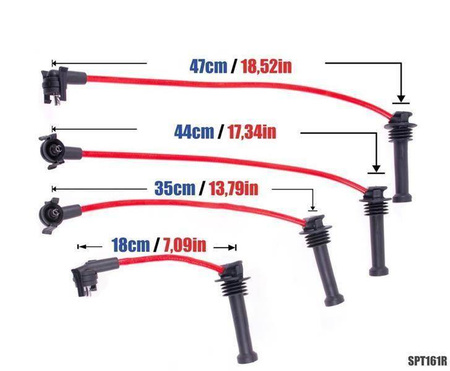 Przewody zapłonowe PowerTEC FORD ESCORT FIESTA MONDEO PUMA 90-98 Niebieskie