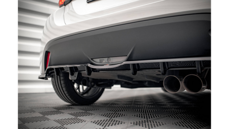 Splitter Toyota Yaris IV Rear Central with Diffuser v.2 Gloss Black