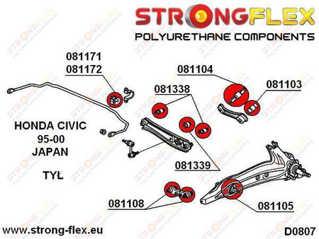 Rear suspension bush kit SPORT