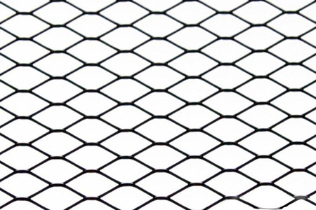 ALU mesh grill Diamond Black 120x40cm 12x7mm 