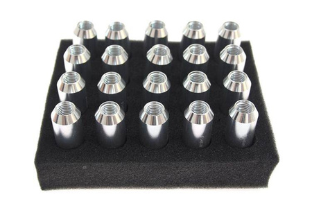 Wheel lug nuts JBR 60mm M12 x1,5 Silver