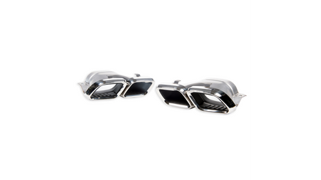Exhaust Tail Pipes Chrome suitable for MERCEDES C-Class (W205) Sedan (S205) T-Model (A205) Convertible (C205) Coupe Facelift 2019-2021