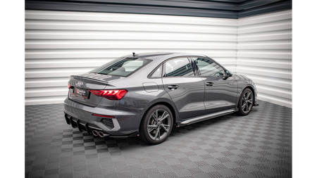 Splitter Audi S3 8Y Tył Boczne Street Pro Black + Gloss Flaps
