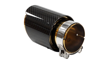 Końcówka tłumika 101mm wejście 76mm Carbon Gloss