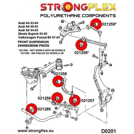 Front upper wishbone bush SPORT