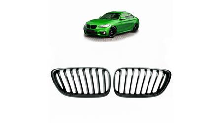 Grill BMW 2 F22 F23 Single Line Matt Black