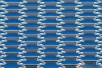 ALU mesh grill Honey Comb Silver 120x40cm 21x6mm