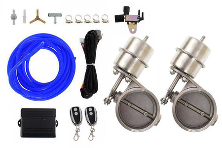 Exhaust Dual Cutout Set Pneumatic 70mm Vacuum Closed