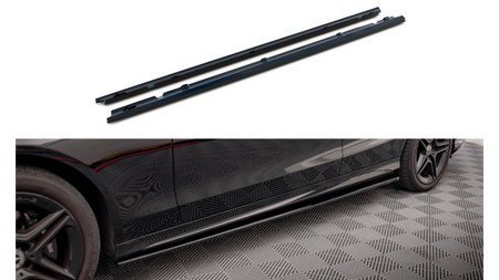 Diffuser Mercedes-Benz C43 C W205 Facelift Side Skirts Gloss Black