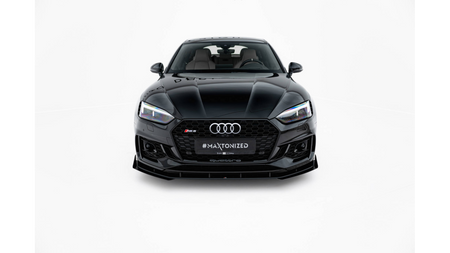 Splitter Audi RS5 F5 Przód Street Pro Black + Gloss Flaps