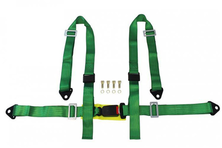 Racing seat belts 4p 2" Green - E4