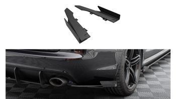 Splitter Audi RS6 C6 Tył Boczne Street Pro Black-Red + Gloss Flaps