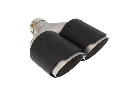 Exhaust Tip 114mmx2 enter 76mm Carbon Matte