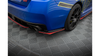 Splitter Subaru WRX STI Rear Side v.2 Gloss Black + Red