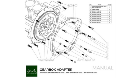 Gearbox Adapter Plate Nissan RB - BMW DCT DKG GS7D36SG / N54 GS6-53BZ