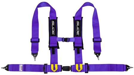 Racing seat belts Slide V2 PURPLE 4P 3" E4